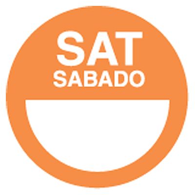 Cold Temp Bilingual 2" Label, "Saturday", Roll/1000