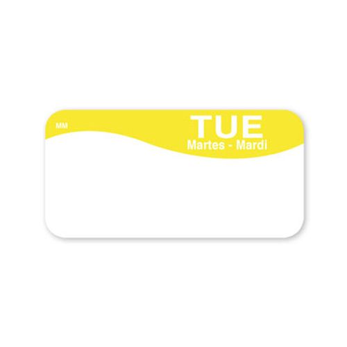 DayMark MoveMark&trade; Trilingual 1 x 2 Tuesday Day Label