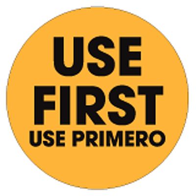 SupeRemovable Bilingual Use First 1-1/2" Label, Roll/500