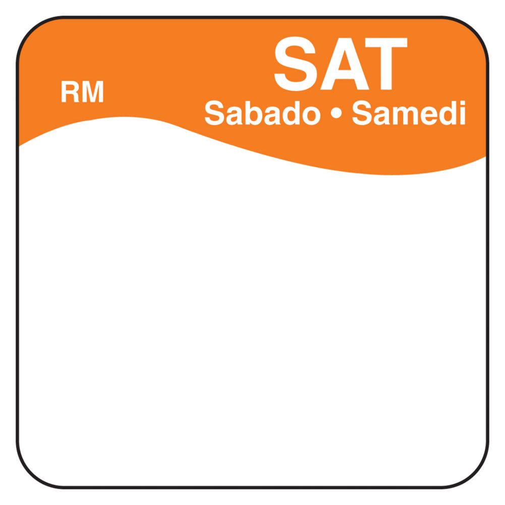 DayMark ReMark&trade; Bilingual 1" Saturday Day Square