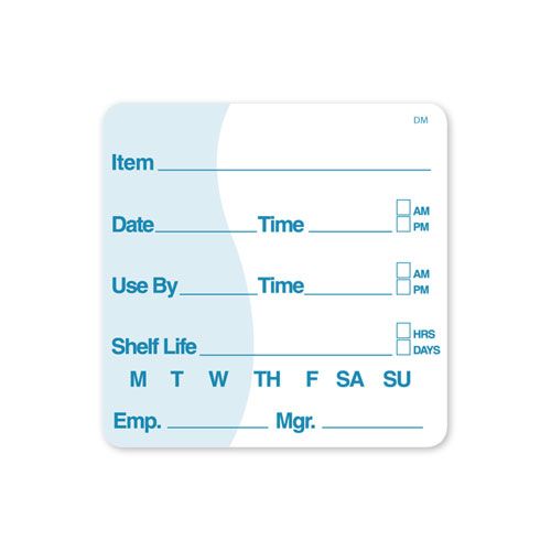 DayMark DissolveMark 2" Shelf Life Label w/ Days of the Week