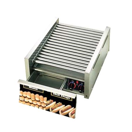 Star&reg; Mfg Grill Max&reg; 1650-W Grill f/ 45 Hot Dogs w/ Bun Drawer