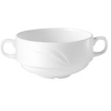 Steelite Distinction Alvo White Handled Stackable 10 Oz. Soup Cup