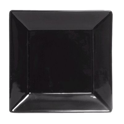 Tuxton&reg; 10.125" Black Square Series Plate