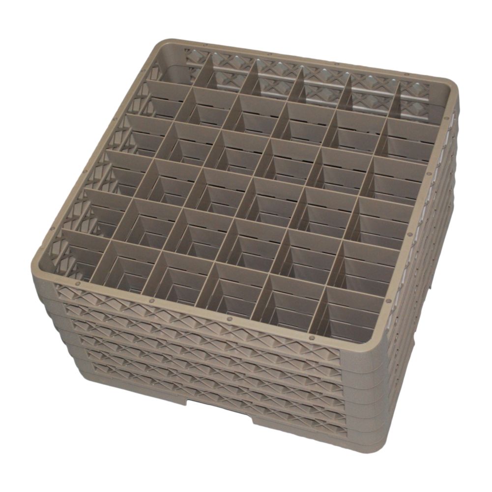 Traex&reg; TR13CCCCCC 36-Compartment 9-7/8" High Beige Glass Rack