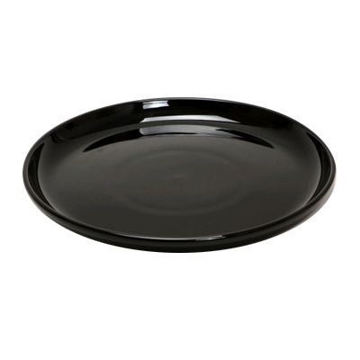 Tuxton&reg; 13.125" Black Pizza/Serving Plate