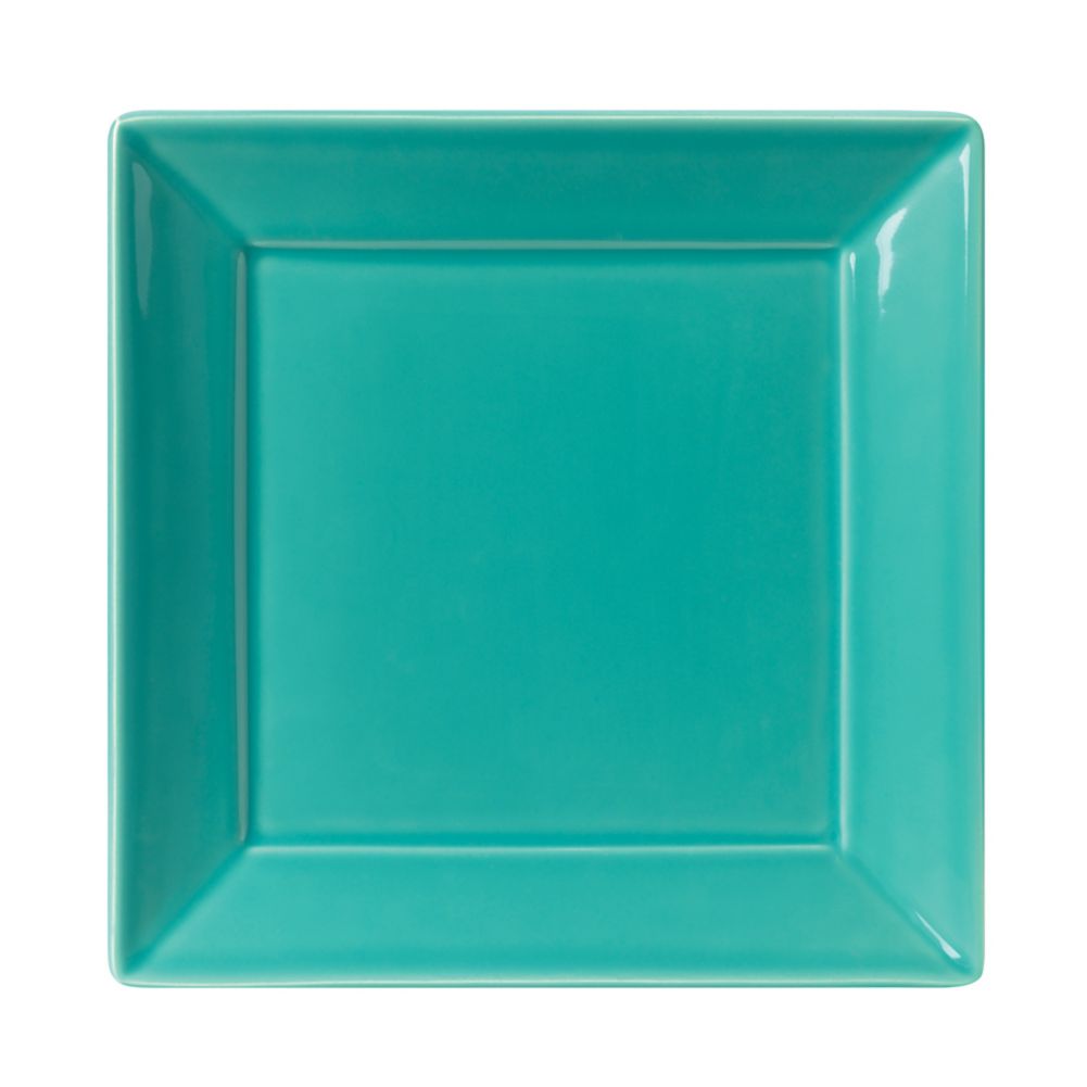 Homer Laughlin Colorations&trade; Turquoise Times Sq. 12" Plate