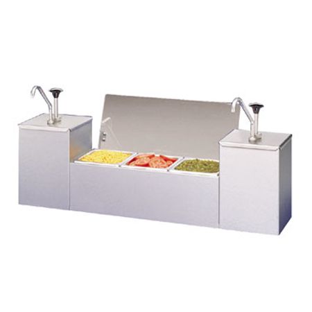 APW Wyott S/S Condiment Serving Station w/ Two Pumps, CSS-DTS-2