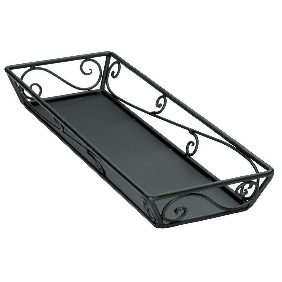 Delfin 18" x 6" Black Santa Fe Steel Basket