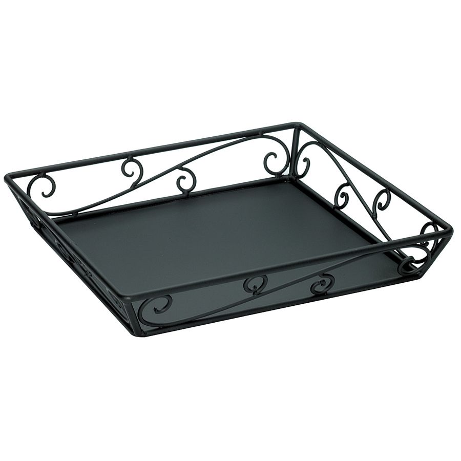 Delfin 18" x 12" Black Santa Fe Steel Basket