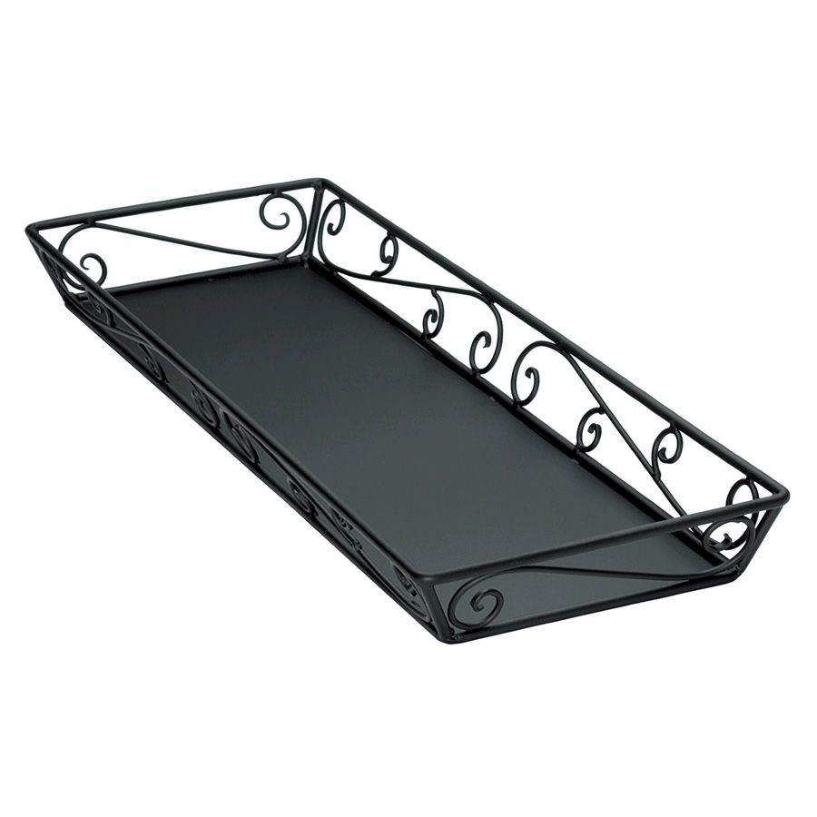 Delfin 24" x 8" Black Santa Fe Steel Basket
