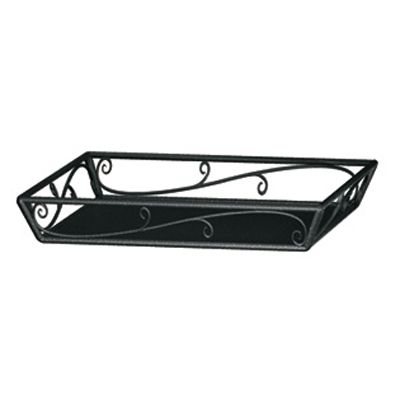 Delfin 12" x 12" Black Santa Fe Steel Basket