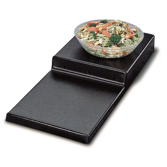 Delfin 12" x 30" x 3" Black Two-Tiered Step Riser