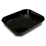 Delfin 6 Qt. Black Cut Corner Bowl