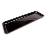 Delfin 30" x 10" x 1" Black Rectangular Market Tray