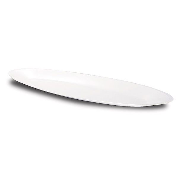 Aegina&trade; ABS Plastic Platter, White, 24 x 8 x 1.25