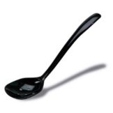 Delfin 3 Oz. Black Perforated Serving Spoon