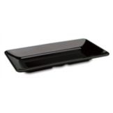 Delfin 15" x 8" Black Rectangular Pacific Rim Tray
