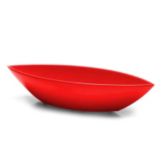 Elite Global Solutions Super Bowls 2.5 Qt. Red Pointed Oval Bowl
