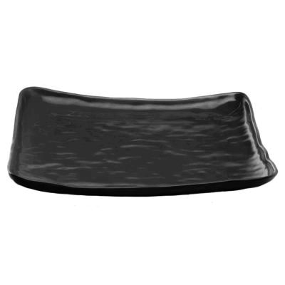 Elite Global Solutions Tuscany 13-1/2" Black Square Plate