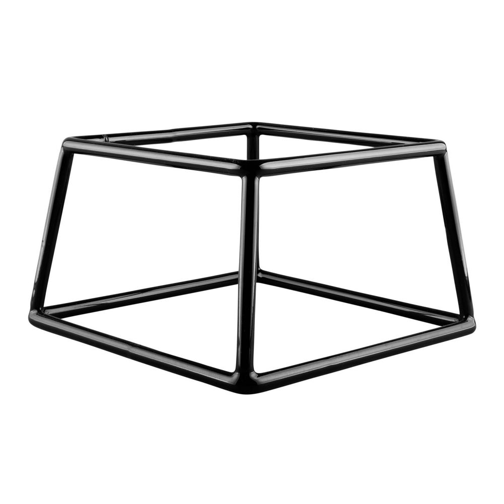 Black Rubber Coated Steel Square Riser, 7" x 6" x 4"H