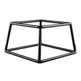 Black Rubber Coated Steel Square Riser, 7" x 6" x 4"H