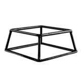 Black Rubber Coated Steel Square Riser, 7" x 6" x 3"H
