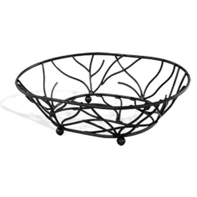 Elite Global Solutions 12" x 8" Black Oval Wire Basket