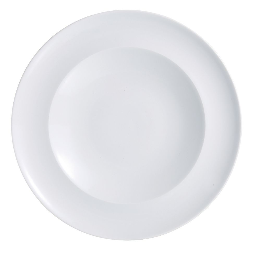 Cardinal Arcoroc Vintage White Porcelain 10-1/2" Dinner Plate