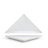 Front Of The House&reg; Mod&reg; White Porcelain Triangle Plate
