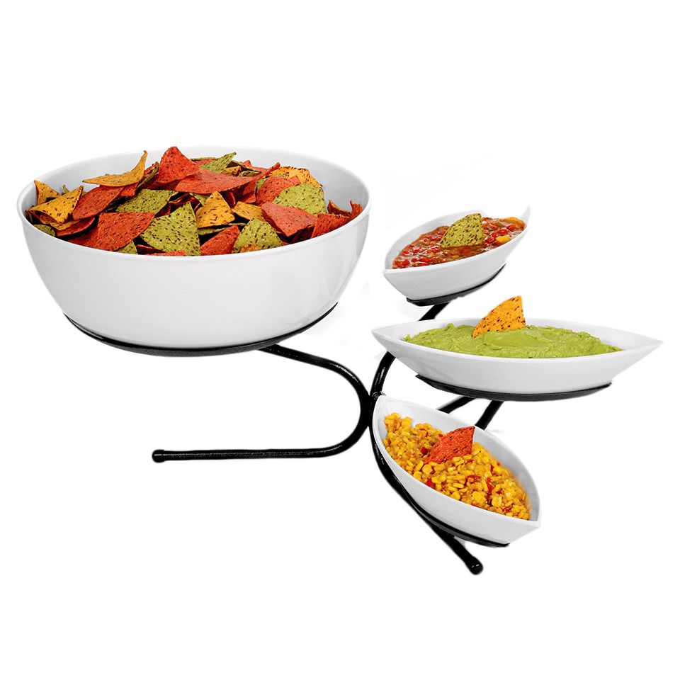 Gourmet Display&reg; Black Metal Canoe Bowl Display