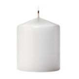 Hollowick White Pillar Candle, 3" H x 3" D