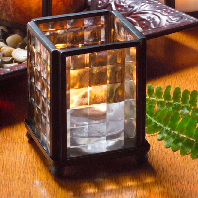 Hollowick Mini Panel Lamp w/ Clear Optic Glass Panels