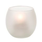 Hollowick Satin Crystal Small Bubble Glass Tealight Lamp