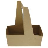 LBP Kraft Board 2-Cup Drink Carrier with Handle
