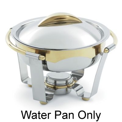 S/S Water Pan for Maximillian/Panacea Medium Round 4.2 Qt Chafers