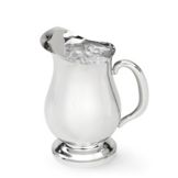 S/S Hollow Handle Water Pitcher w/ Ice Guard, 1.9 Qt