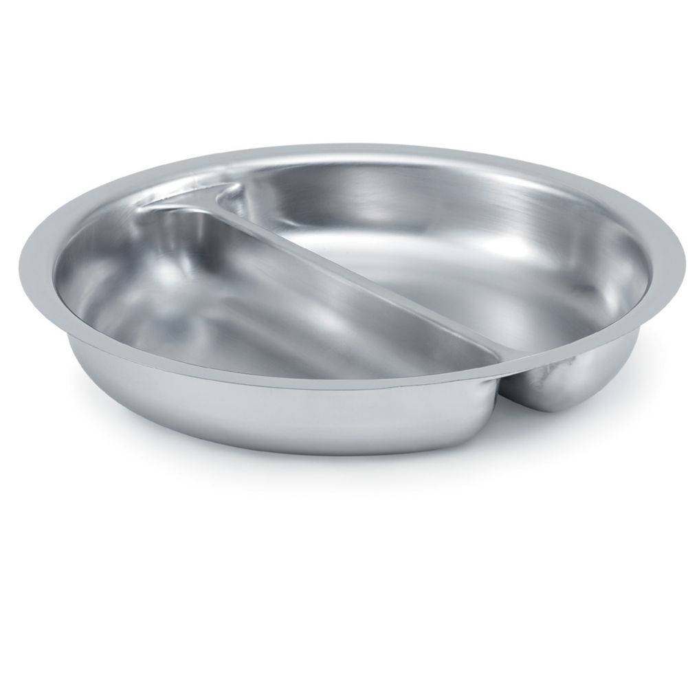 Vollrath&reg; S/S Divided Round 2.4 Qt Food Pan