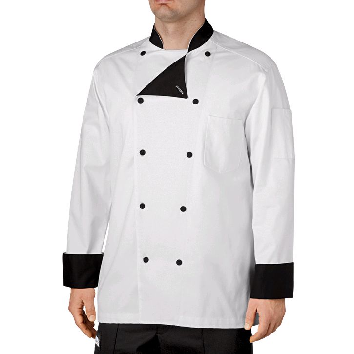 Chefwear&reg; 2XL Black Lined Five-Star Chef Jacket