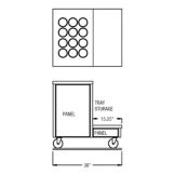 Randell&reg; 36" x 30" x 35" Tray and Silverware Stand