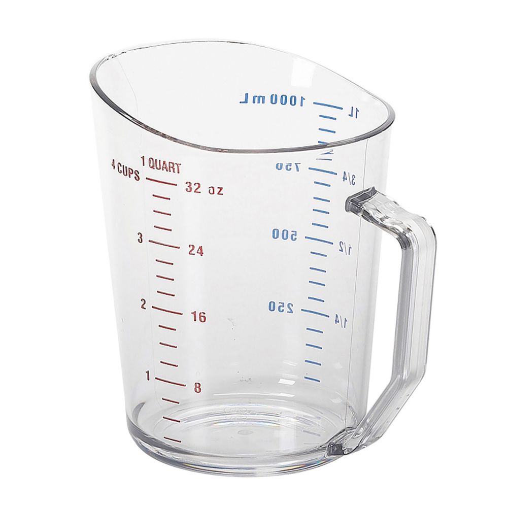 Cambro Clear Camwear&reg; 1 Qt Measuring Cup