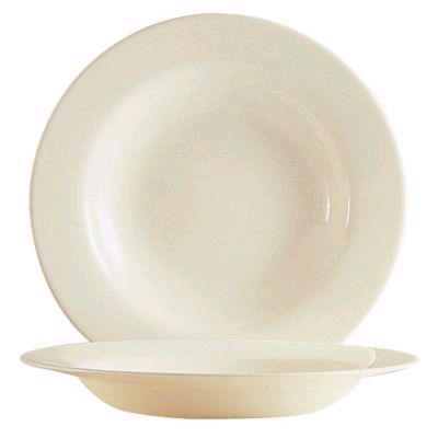 Cardinal Arcoroc Reception Bone White 15 oz Rim Soup Plate