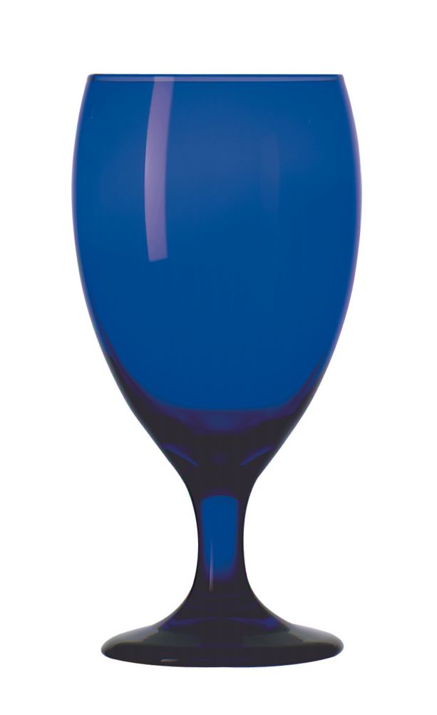 Libbey Premiere Sheer Rim Cobalt Blue 16 Oz Tall Iced Tea Glass