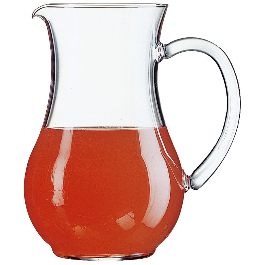 Cardinal Arcoroc Curved 44 oz Pitcher w/ Pour Lip