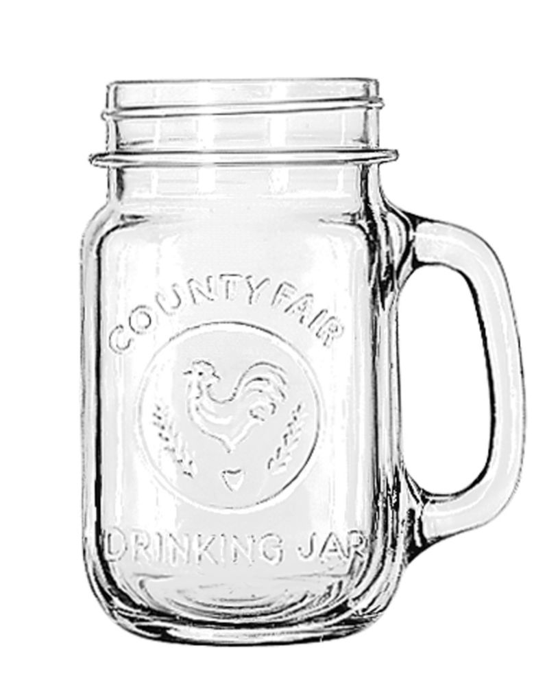 Libbey "County Fair"  16 Oz Drinking Jar