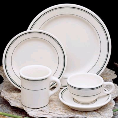 Homer Laughlin China Green Band RE 12 oz Nappie