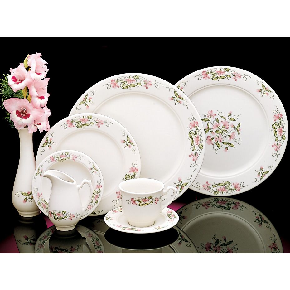 Homer Laughlin Seville&reg; Pink Violets&copy; 19.25 oz Pasta Bowl