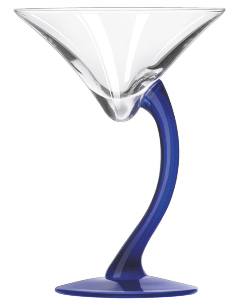 Libbey Bravura&reg; 7 Oz Martini Glass w/ Cobalt Stem