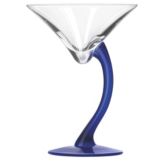 Libbey Bravura&reg; 7 Oz Martini Glass w/ Cobalt Stem