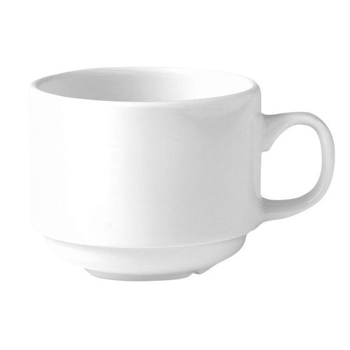 Steelite Distinction Monaco Vogue White 6 Oz Stacking Cup